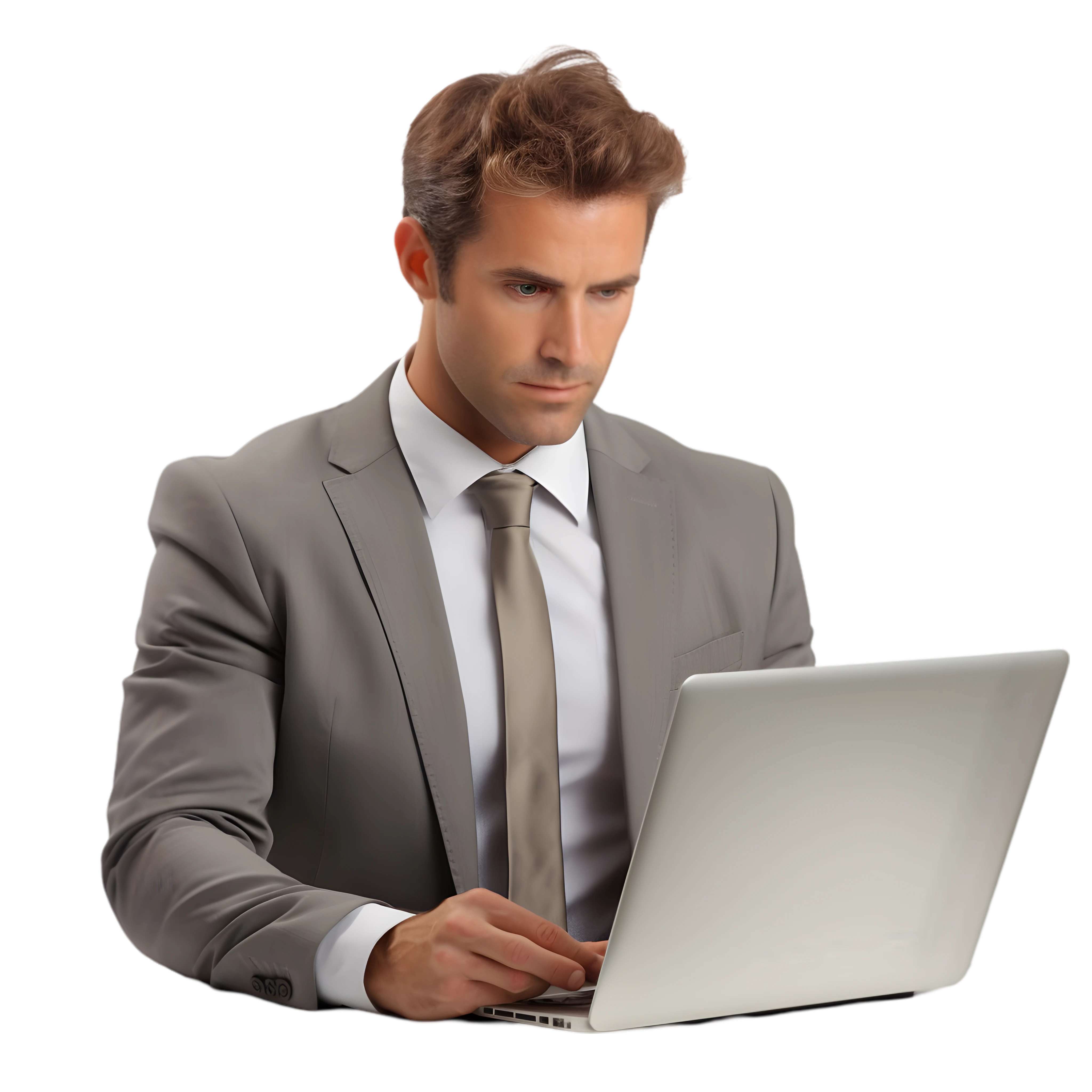 An administrator working on a laptop